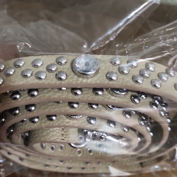 Source Unknown Handbags - Purse Replacement Strap - Studded Beige with Bling